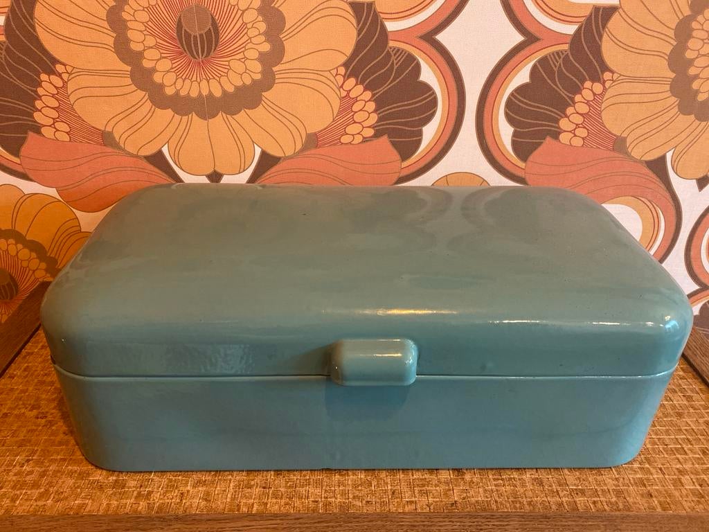 Brocante Broodtrommel - Emaille -, Ophalen