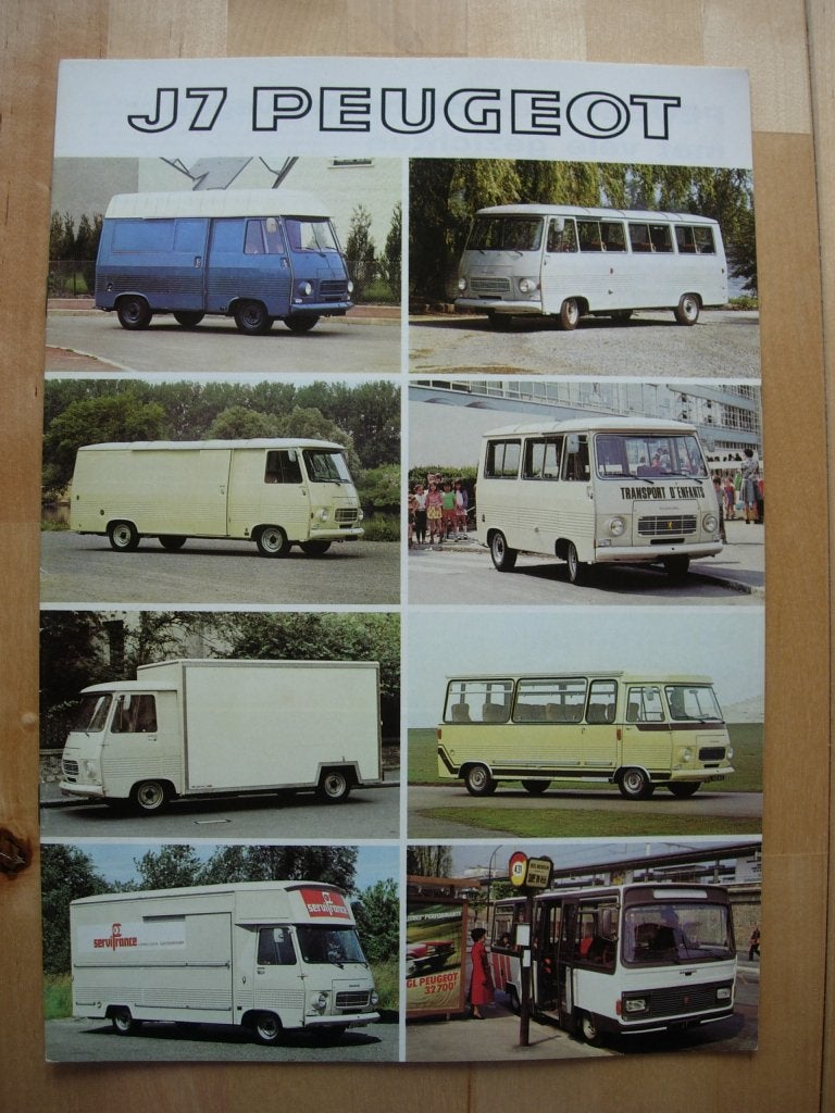 Peugeot J7 Bestelwagen Brochure 1979, Boeken, Ophalen of Verzenden, Zo goed als nieuw, Peugeot, Peugeot