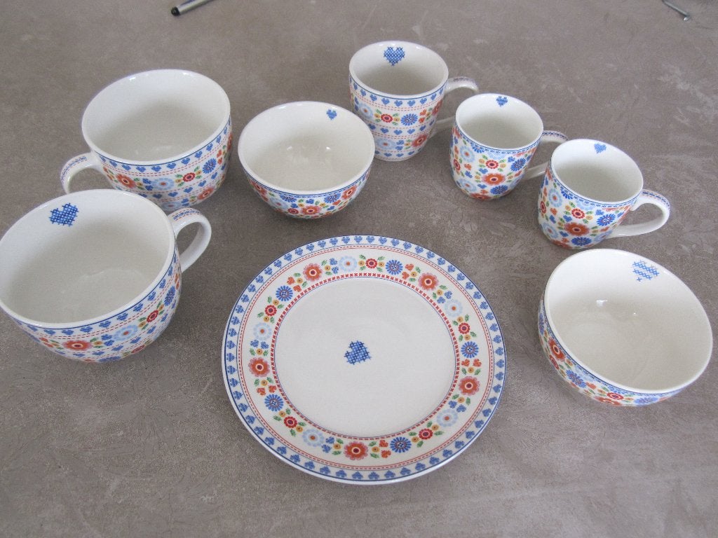 NIEUW: Yvonne Jaspers Kakelbont servies delen, Ophalen, Overige merken, Nieuw, Overige stijlen
