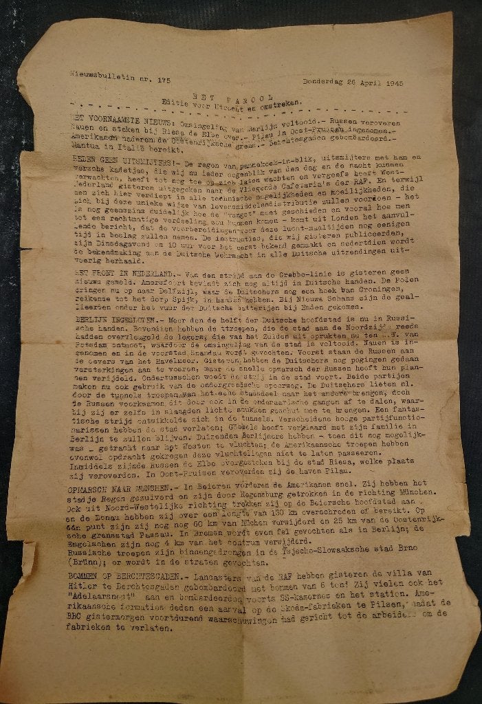 Het Parool uit 26 April 1945 - oorlog editie, orig., Ophalen of Verzenden