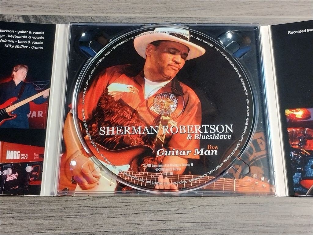 Sherman Robertson & BluesMove - Guitar Man Live, Ophalen of Verzenden, Zo goed als nieuw, Jazz