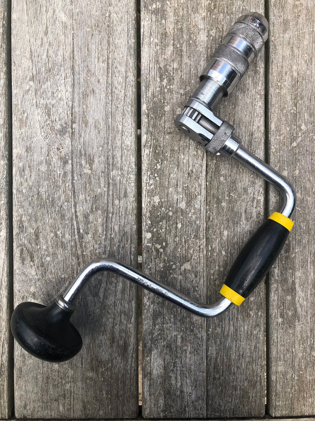 Stanley #5044 10inch Mk3 booromslag 4 bekken Handboor, Ophalen of Verzenden, Gebruikt, Boormachine, Variabele snelheid