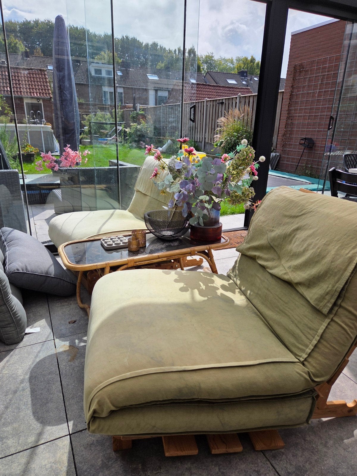 zit en ligbedden 2x, Tuin en Terras, Ophalen, Zo goed als nieuw