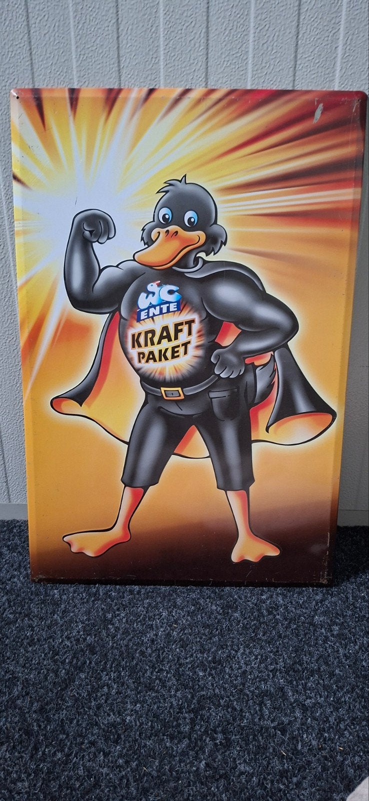 WC Ente Kraft Paket Reclamebord, Ophalen of Verzenden, Gebruikt, Reclamebord