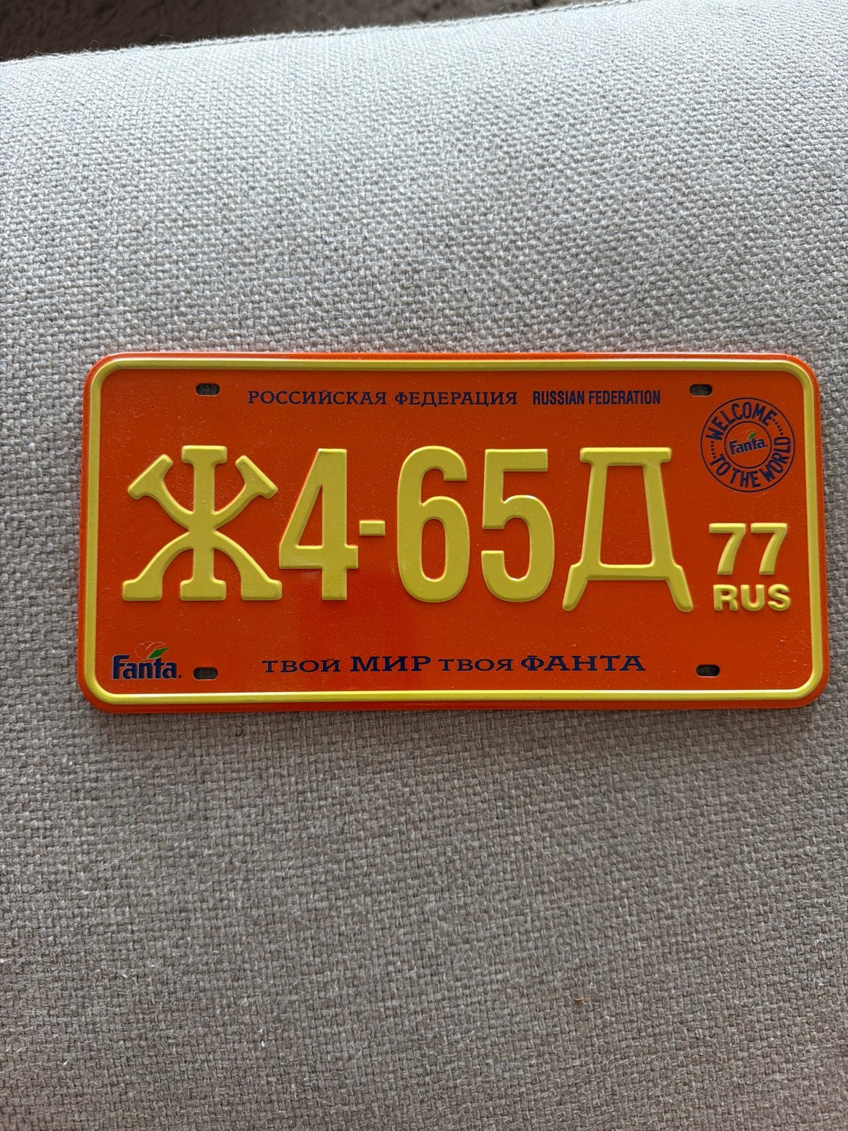 Fanta Kentekenplaat - Decoratief Item, Ophalen of Verzenden, Zo goed als nieuw, Auto's