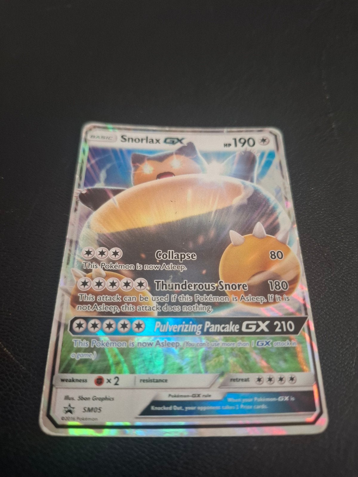 Pokémon Kaart Snorlax GX SM05 Full Art Foil, Ophalen of Verzenden, Gebruikt, Losse kaart, Foil