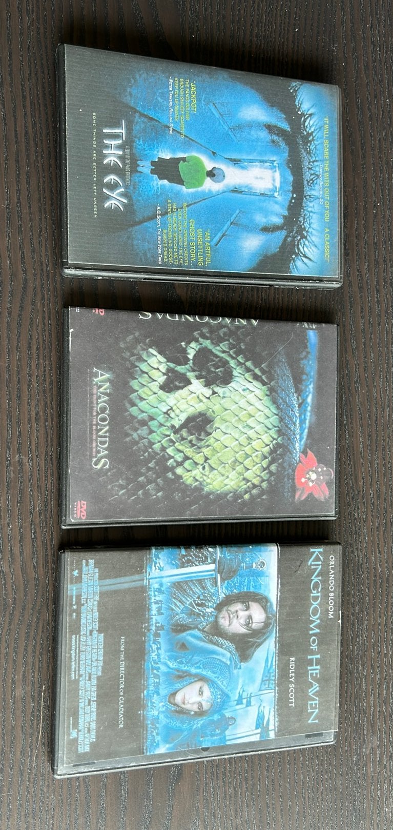 The eye, anacondas en kingdom of heaven, Cd's en Dvd's, Vanaf 16 jaar, Ophalen, Gebruikt