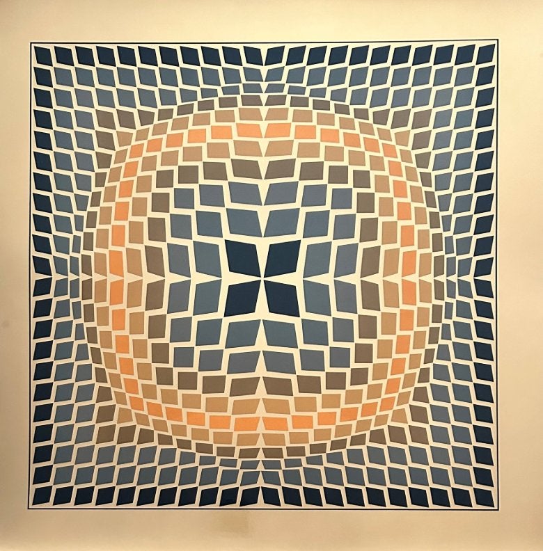 Victor Vasarely – QUASAR-2 – 59 x 59 cm – 1974, Antiek en Kunst, Kunst | Litho's en Zeefdrukken, Ophalen of Verzenden