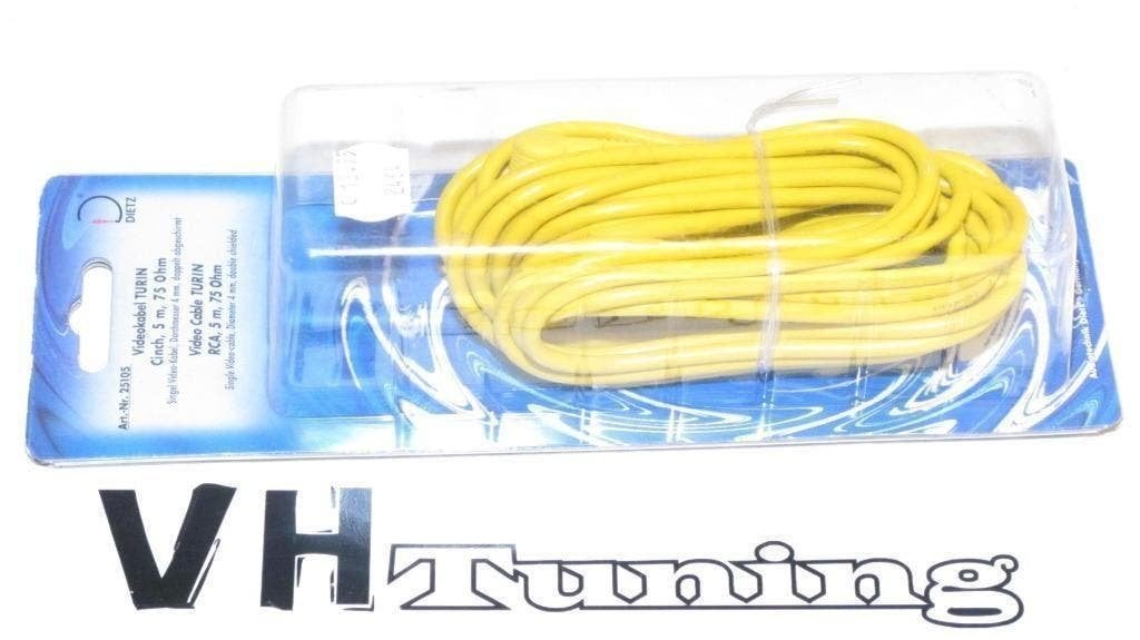 Dietz Video cable TIRIN RCA 5M 75Ohm, Auto diversen, Ophalen of Verzenden