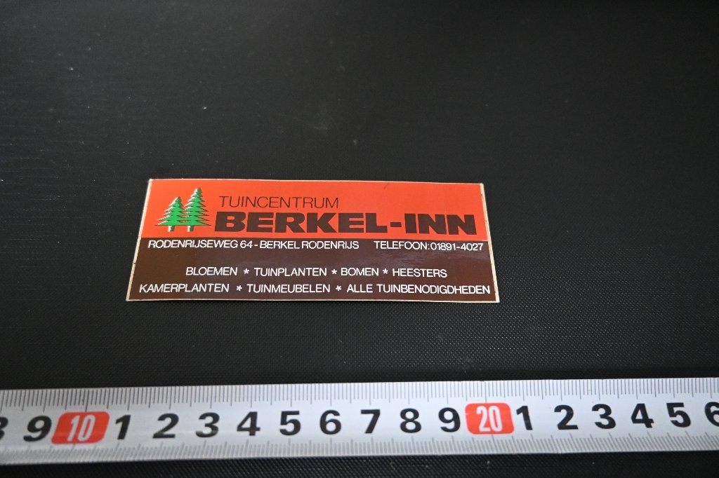 sticker Berkel Rodenrijs Tuincentrum BERKEL-INN Rodenrijsewe, Verzamelen, Ophalen of Verzenden, Zo goed als nieuw