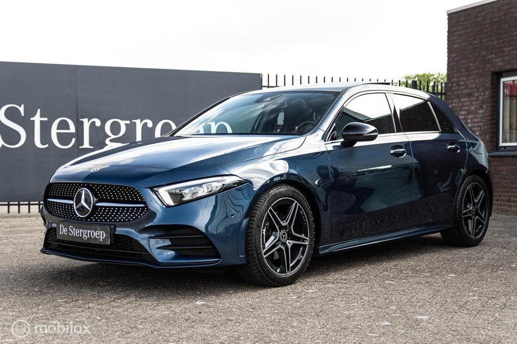 Mercedes A-klasse 180 Business Solution AMG, Auto's, 136 pk, Gebruikt, 4 cilinders, Blauw