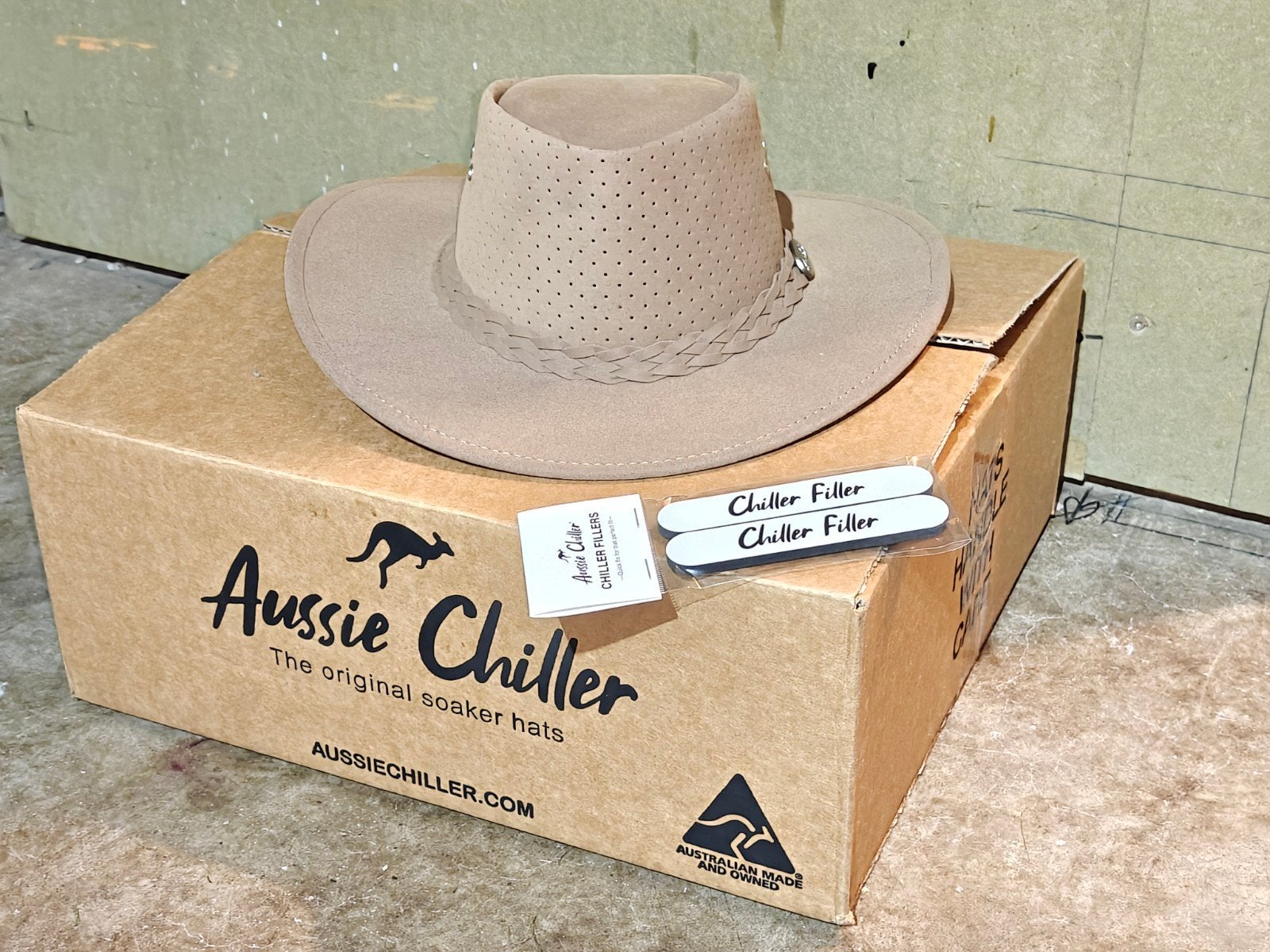 Nieuwe Aussie Bushie Plus Hoed Maat M met Fillers, Kleding | Heren, Hoed, Aussie Chiller, Nieuw, Ophalen of Verzenden
