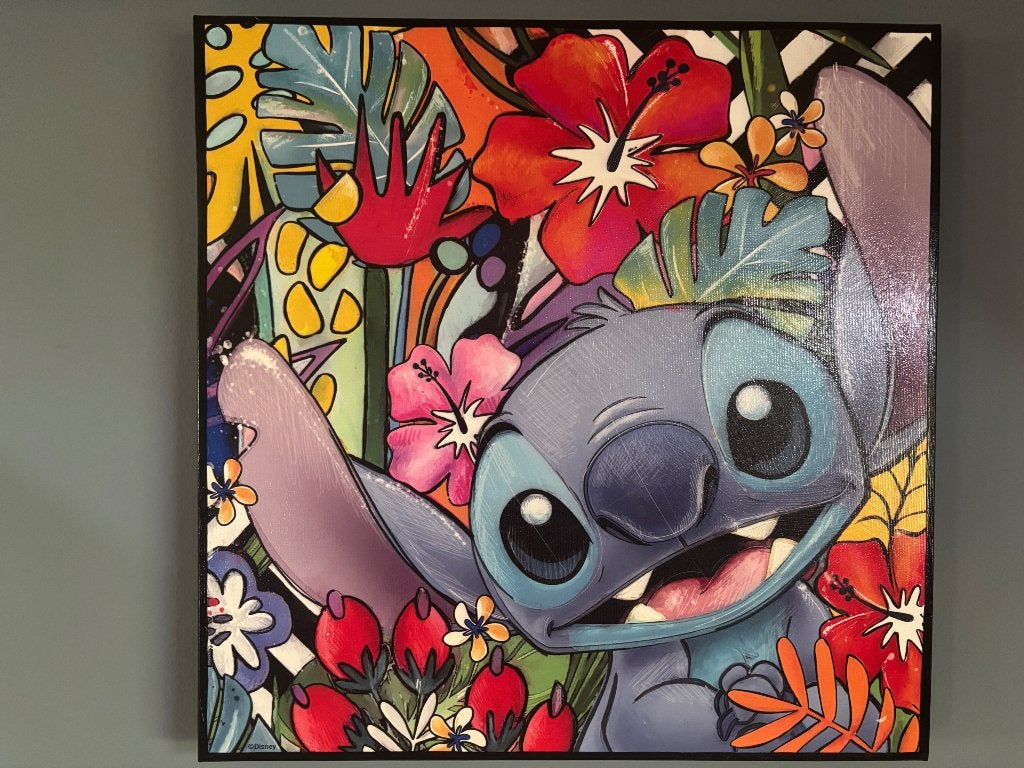 Stitch canvas 50x50, Verzamelen, Disney, Ophalen, Overige figuren, Nieuw, Plaatje of Poster
