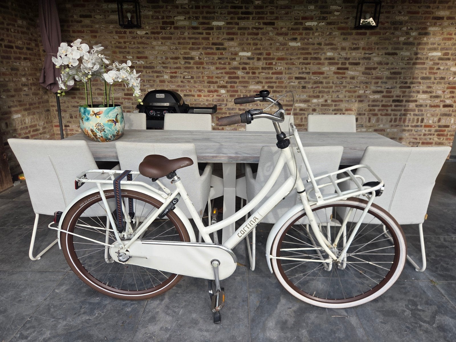 Cortina U4 damesfiets 28 inch 3 versnellingen, Terugtraprem, Gebruikt, 47 tot 50 cm, Versnellingen