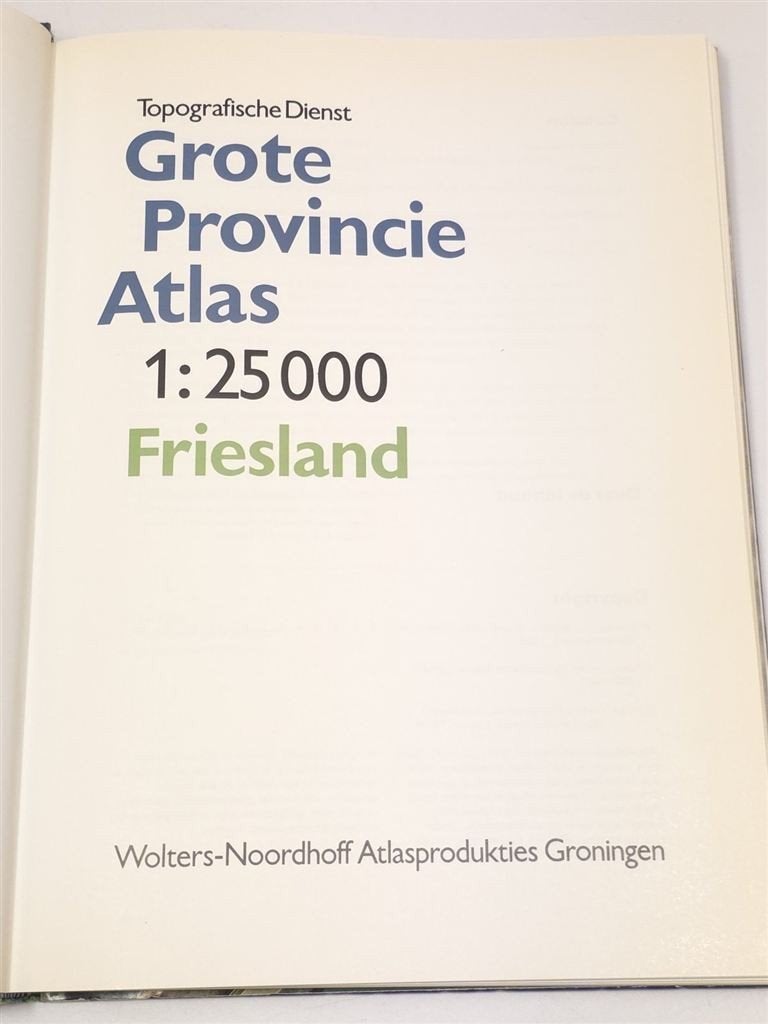 Friesland — Provinciatlas 1:25.000, Topografische Kaarten, Gelezen, Ophalen of Verzenden, Landkaart, 1800 tot 2000