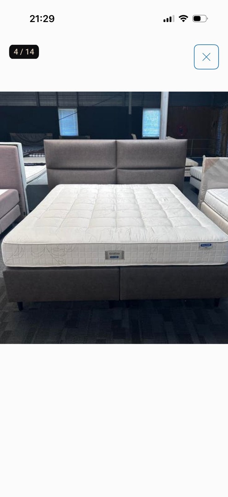 Boxspring Pullman Goldline 180x210, Ophalen, 210 cm, 180 cm, Nieuw