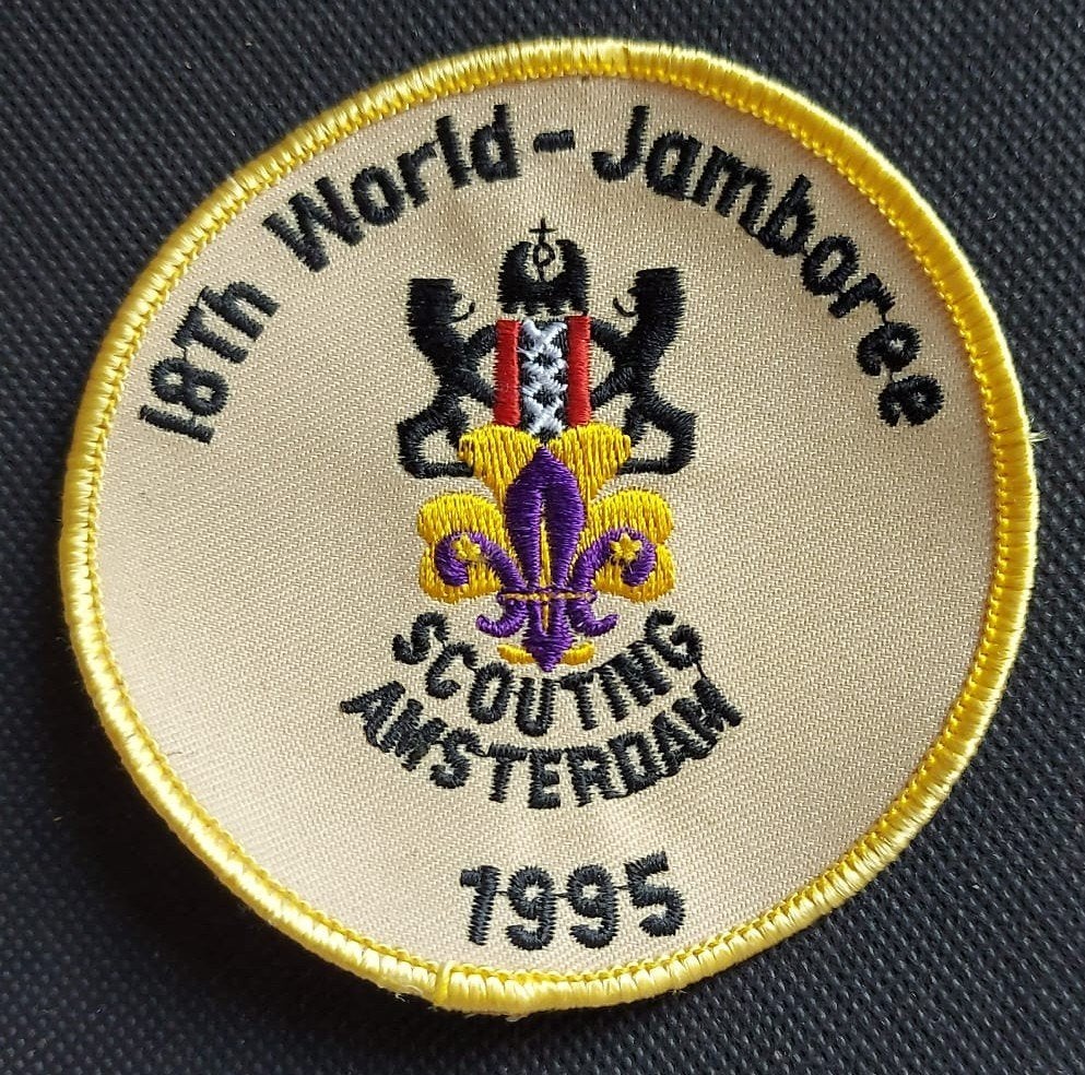 scouting Wereld Jamboree 1995 Scouting Amsterdam, Verzamelen, Ophalen of Verzenden, Nieuw, Embleem, Speld of Insigne