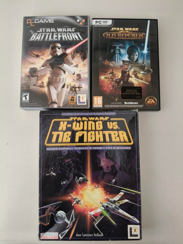 Star Wars PC Games: Battlefront, Old Republic, X-Wing vs TIE, Verzamelen, Star Wars, Ophalen of Verzenden, Gebruikt, Spel