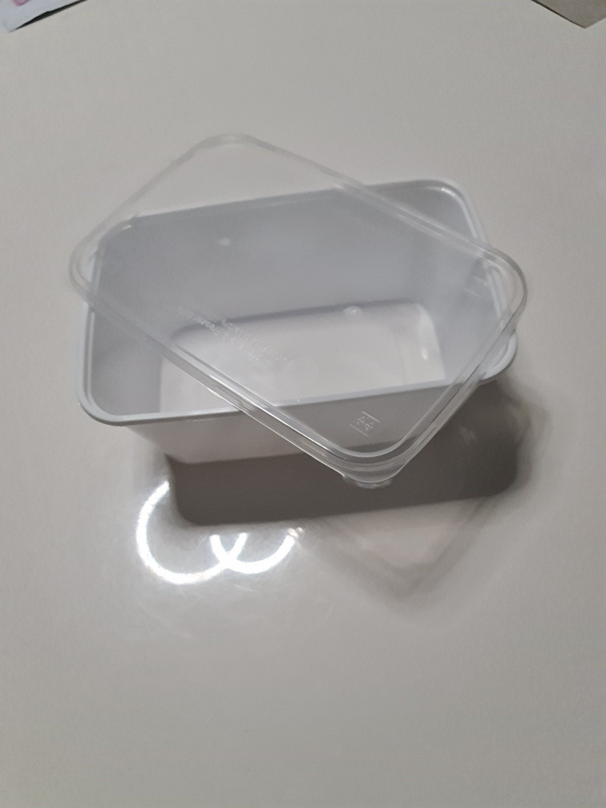 Witte plastic bewaarbakken met deksel, Kunststof, Nieuw, Ophalen of Verzenden, Voorraadpot