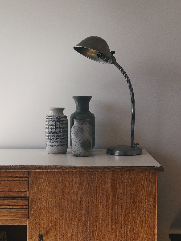 Vintage metalen bureaulamp met flexibele hals, Diversen, Ophalen, Gebruikt
