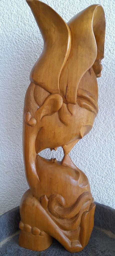 romantisch koppel kunst Bali suar hout omstreeks 1970, Verzenden
