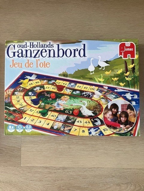 JUMBO oud hollands ganzenbord, Een of twee spelers, Ophalen of Verzenden, Zo goed als nieuw, Jumbo