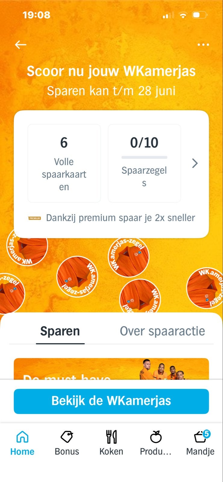 AH Spaarkaarten WKamerjas - 6 volle spaarkaarten, Ophalen, Winkel, Super of Benzinepomp, Volle spaarkaart