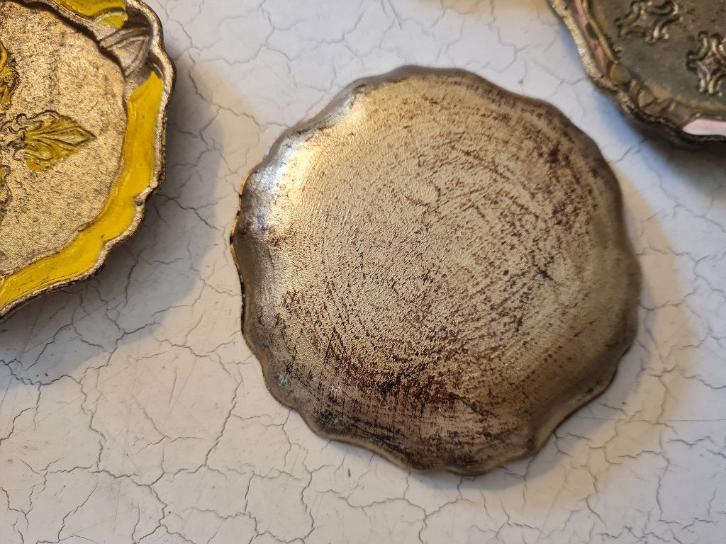 9 Florentijnse houten onderzetters, Glasonderzetter, Belle Vieille Brocante, Meerkleurig, Zo goed als nieuw