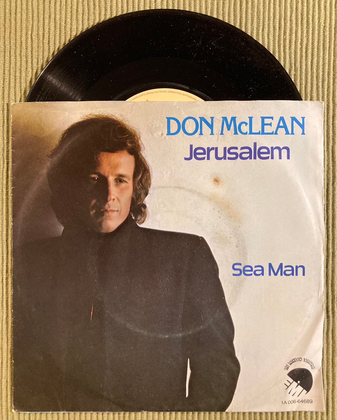 Vinyl single Don McLean - Jerusalem, Cd's en Dvd's, Vinyl Singles, Gebruikt, 7 inch, Ophalen of Verzenden, Pop