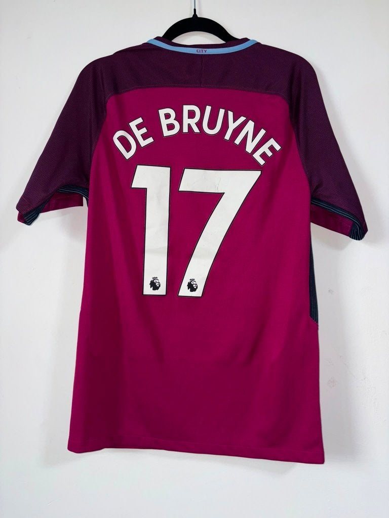 Origineel Manchester City 2017-18 Uit shirt - De Bruyne #17, Overige kleuren, Ophalen of Verzenden, Voetbal, Gedragen