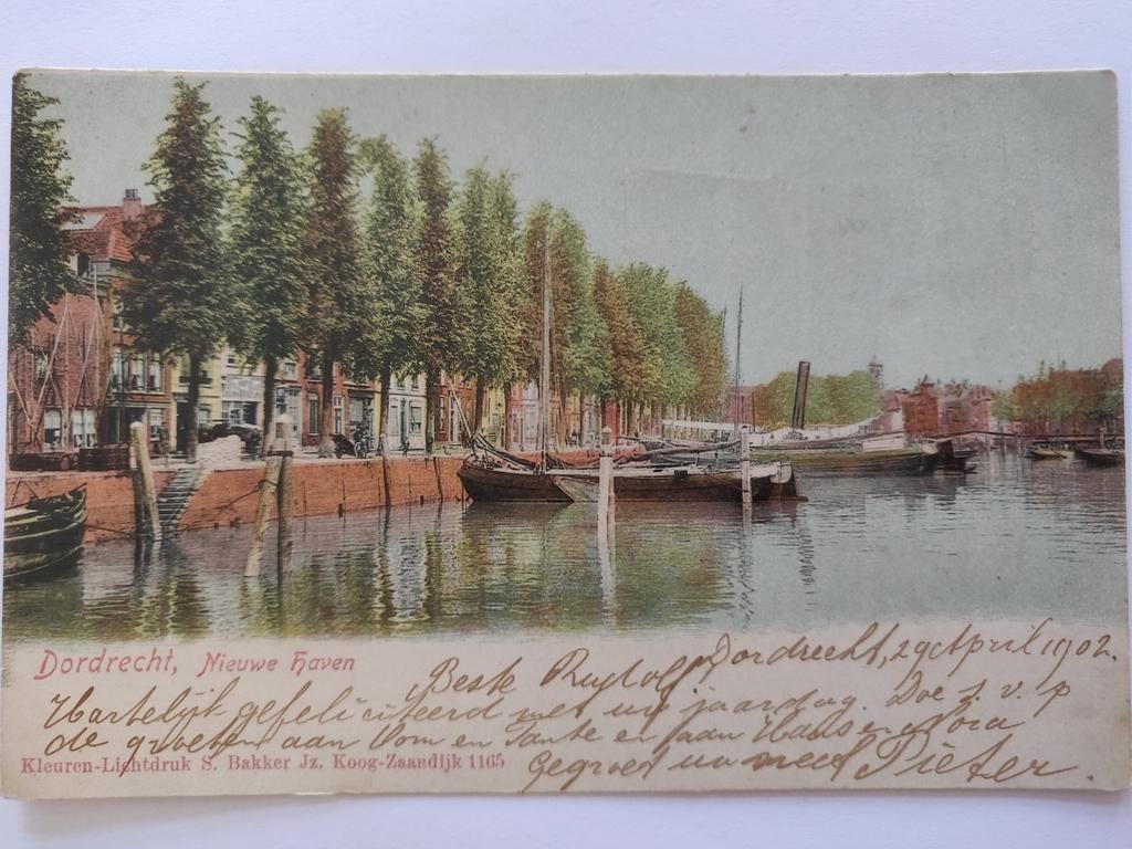 X966 Dordt 1902 naar Terneuzen, Verzamelen, Ansichtkaarten | Nederland, Ophalen of Verzenden, Voor 1920, Noord-Holland
