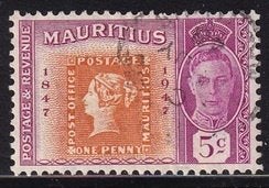 4558 - Mauritius Michel 217 gestempeld , 100 jaar postzegels, Verzenden, Overige landen, Gestempeld