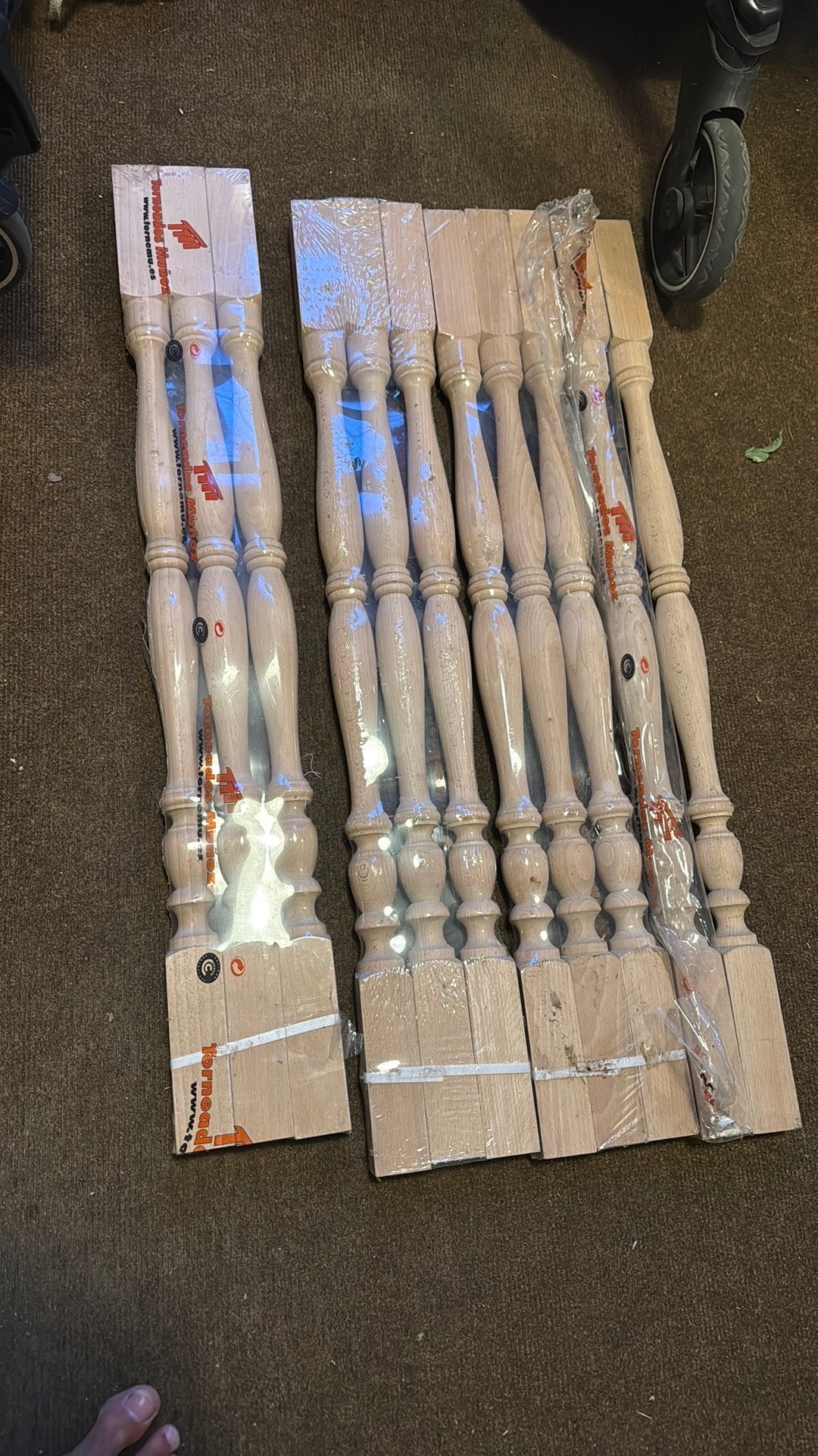 Beuken houten balusters en spijlen voor balustrade, Doe-het-zelf en Verbouw, Hout en Planken, Ophalen of Verzenden, Nieuw