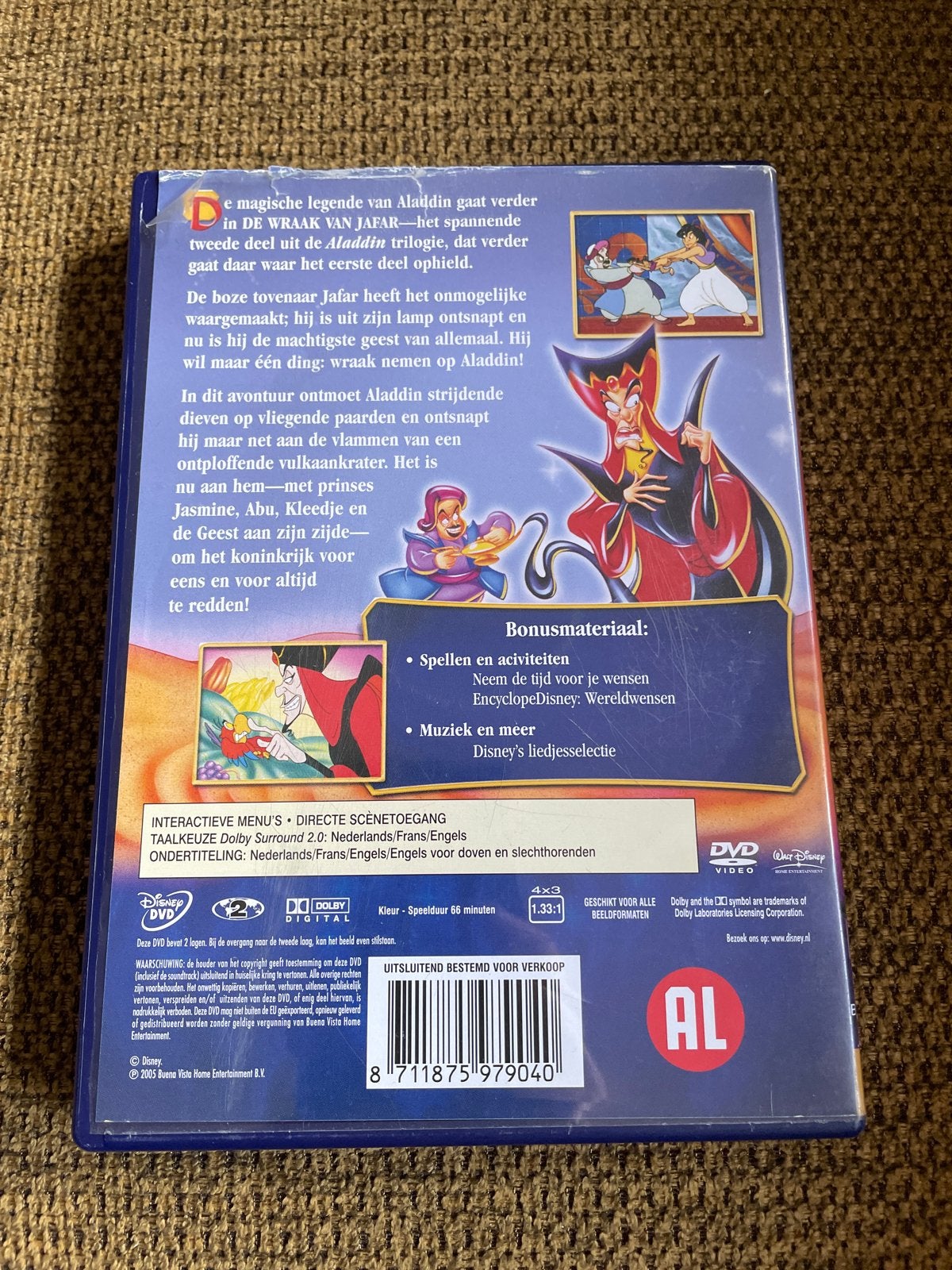 De Wraak van Jafar - dvd Speciale Uitvoering, Bonusmateriaal, Animatie, Alle leeftijden, Nederlands