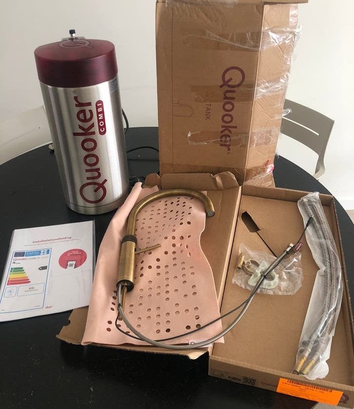 Quooker Combi+ 7Ltr Vat Fusion Round Messing PTN NIEUW BRONS, Verzenden, Nieuw
