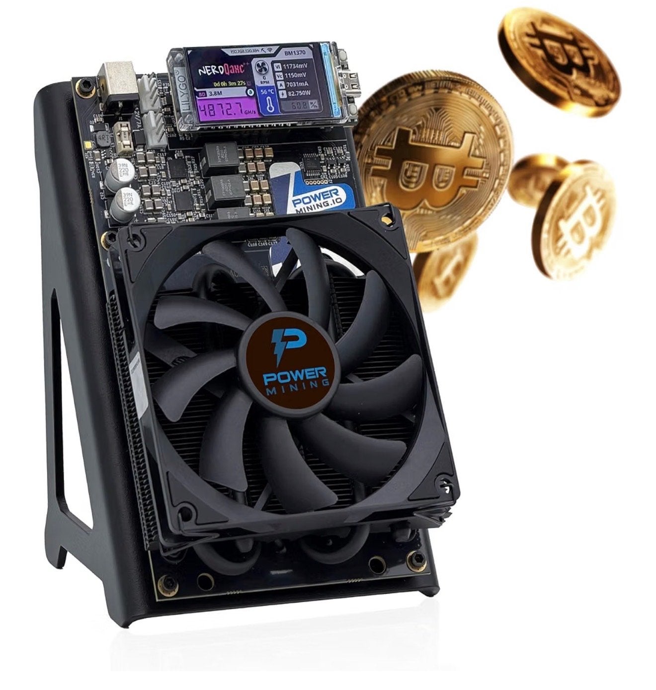 2x Nerdqaxe ++ 4.7 TH/s 72W Crypto Miner, Ophalen of Verzenden, Gebruikt