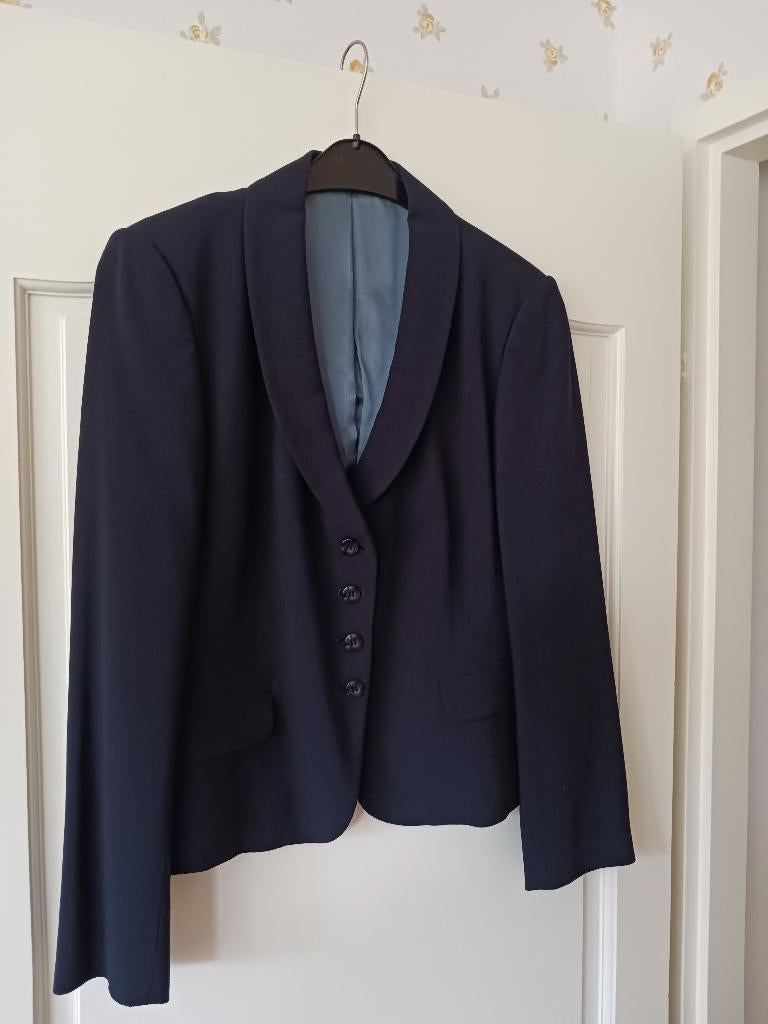 Donker blauw wollen Laura Ashley jasje, Ophalen, Blauw, Maat 42/44 (L), Nieuw