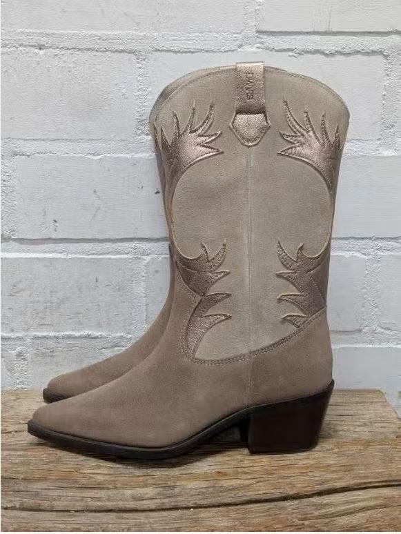DWARS - Leren western boots maat 39 - Nieuw €179,95 - DWRS, DWRS, Hoge laarzen, Verzenden, Beige
