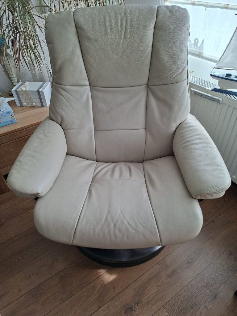 Stressless fauteuil, Ophalen, Minder dan 75 cm, Leer, Zo goed als nieuw