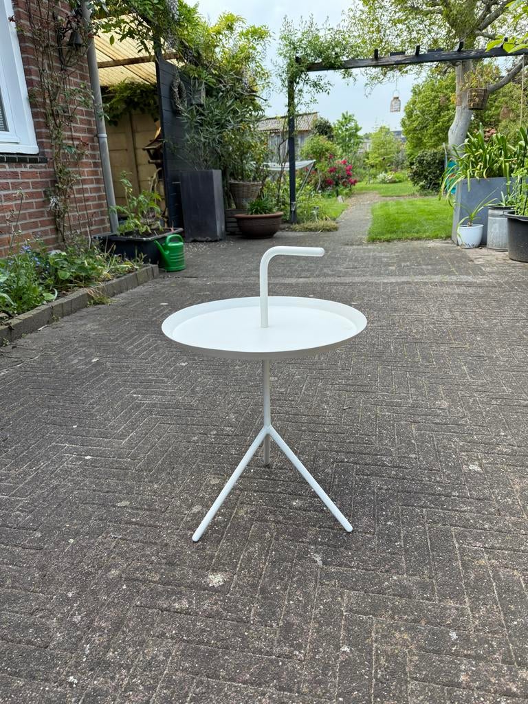 Wit tafeltje,van Hay, Ophalen of Verzenden, Gebruikt, Rond, Kunststof