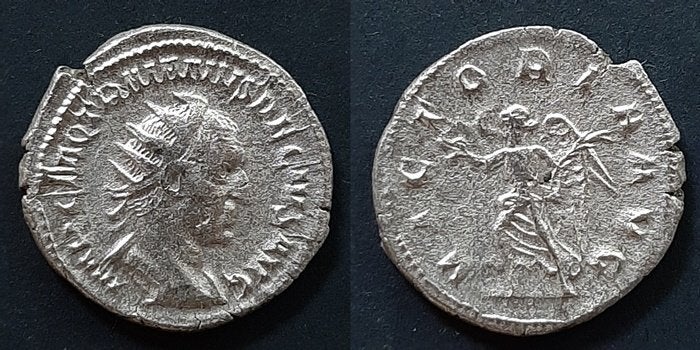 Trajanus Decius dubbele denarius  Sear 2702, Ophalen of Verzenden, Overige landen, Zilver