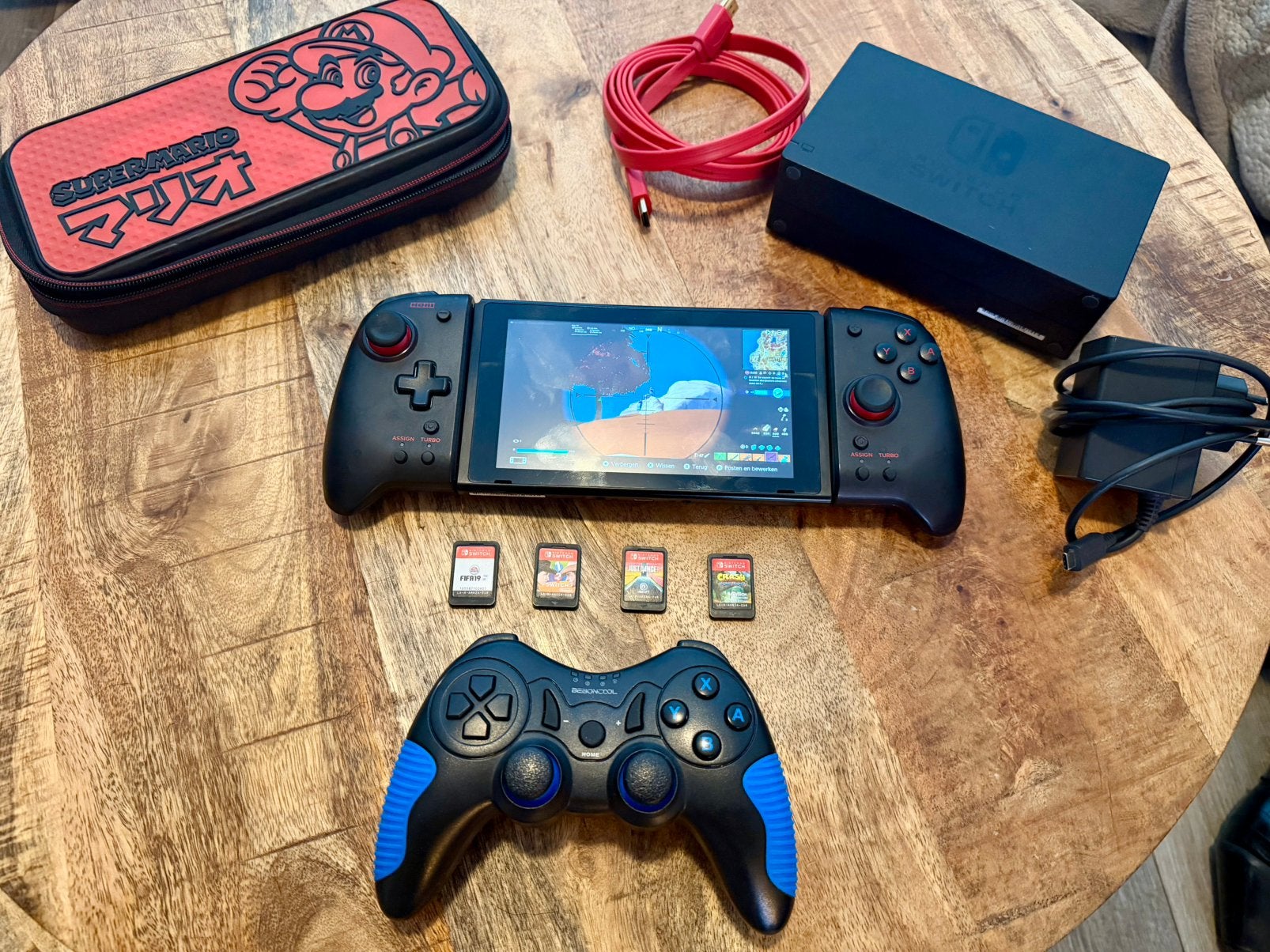 Game pack! Nintendo Switch+games+extra!, Ophalen, Gebruikt, Met harde schijf, Switch Original