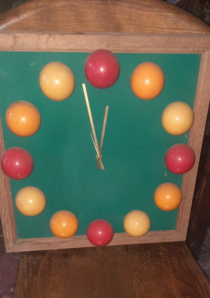 Unieke Vintage Biljart Klok - Decoratief en Functioneel, Sport en Fitness, Biljarten en Poolen, Gebruikt, Verzenden, Overige typen