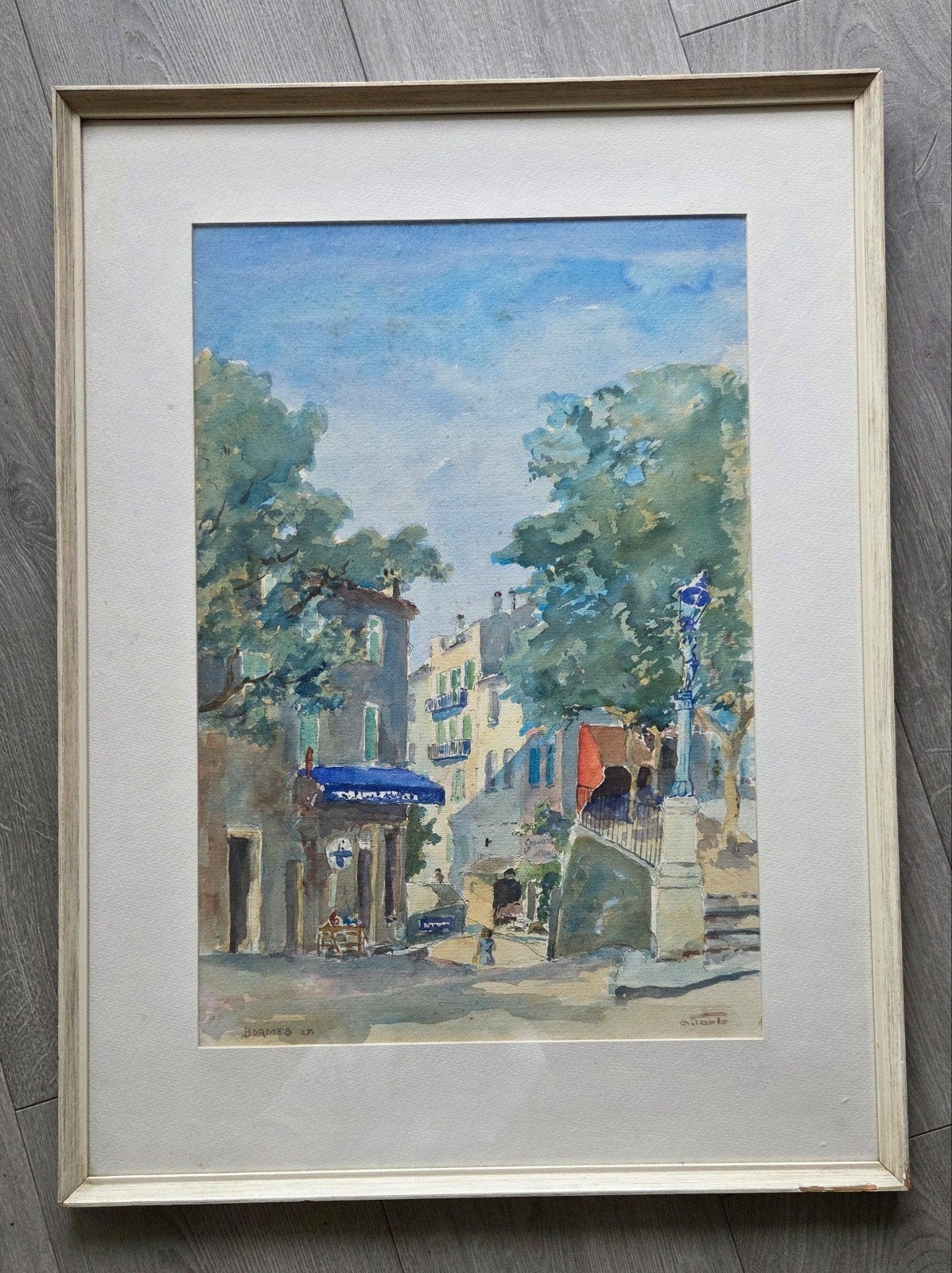 Aquarel Albert Torie - Bormes-les-Mimosas, Ophalen of Verzenden