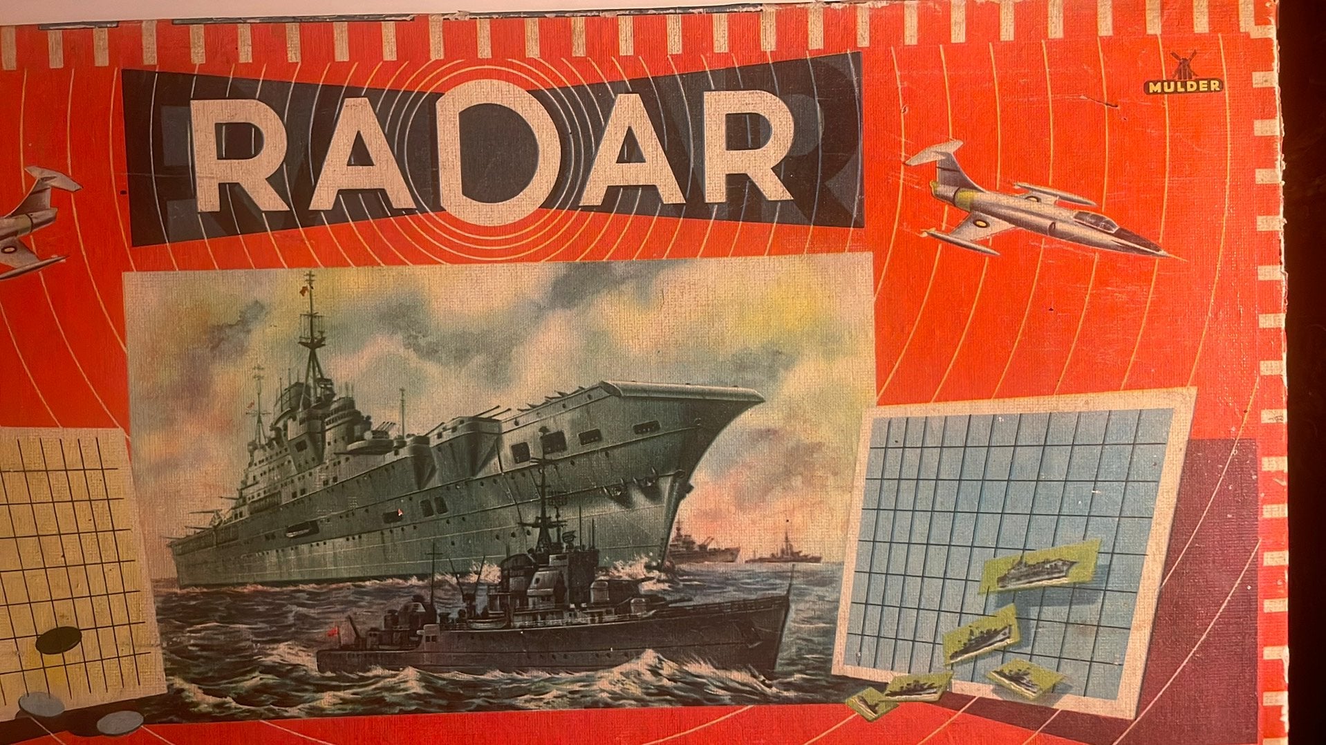Radar bordspel  zeeslag vintage uit 1966 compleet, Verzenden