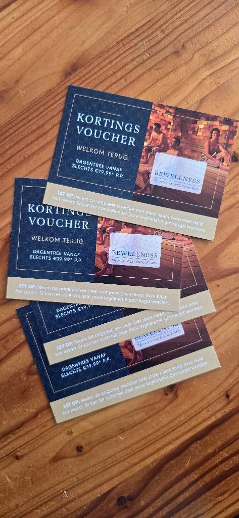 Sauna bon 4x, Tickets en Kaartjes, Kortingen en Cadeaubonnen, Drie personen of meer, Spa of Sauna, Kortingsbon
