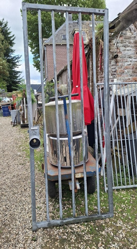 Spijlen hekwerk poort 240x93cm, Ophalen, Met poort, Gebruikt, Spijlenhekwerk