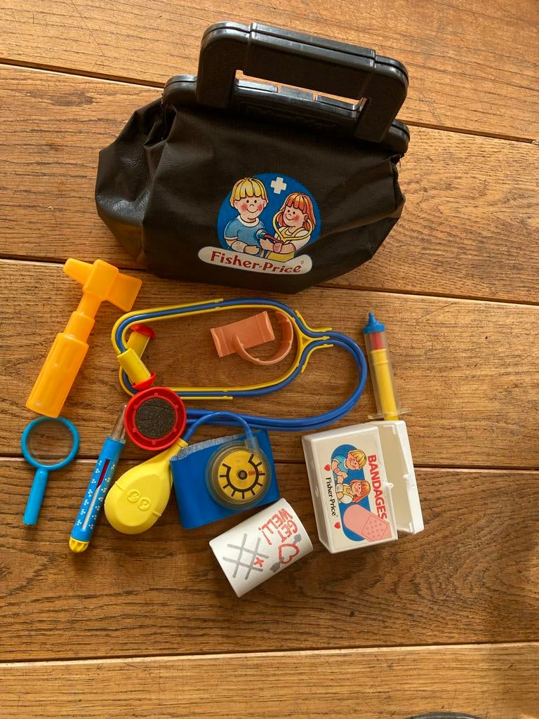 Fisher-Price dokterstas met speelgoed, Kinderen en Baby's, Ophalen of Verzenden, Gebruikt, Jongen of Meisje