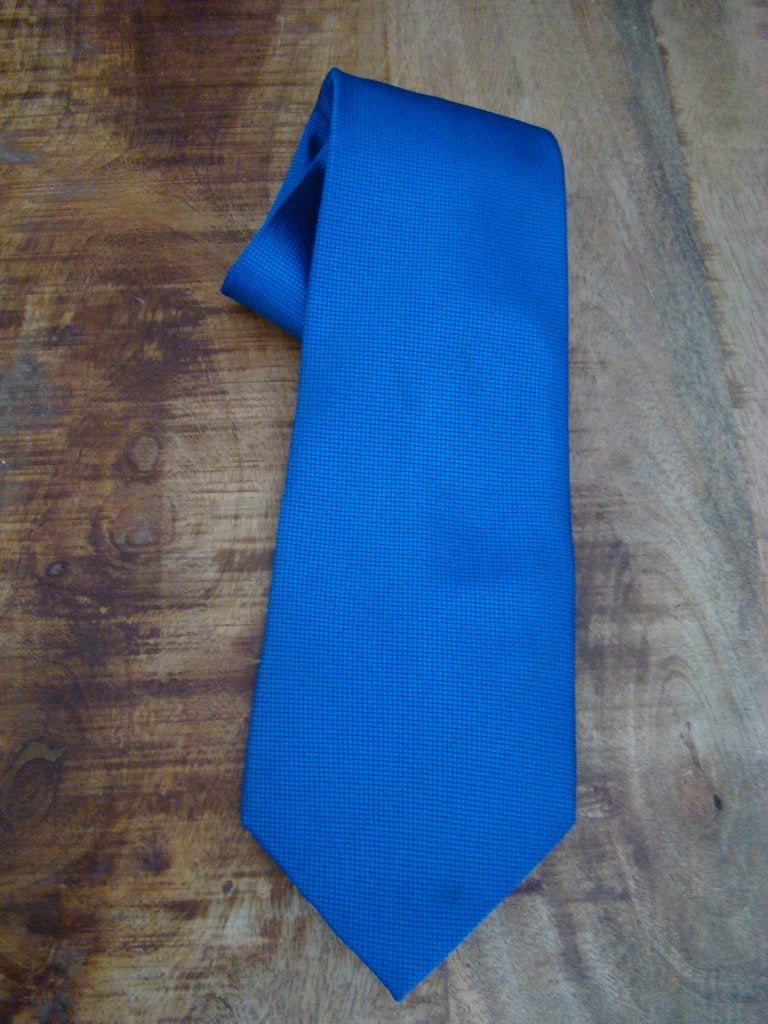 100% zijde Stropdas handgeweven effen Blauw -NIEUW-, Kleding | Heren, Ophalen of Verzenden, Nieuw, Blauw, Effen