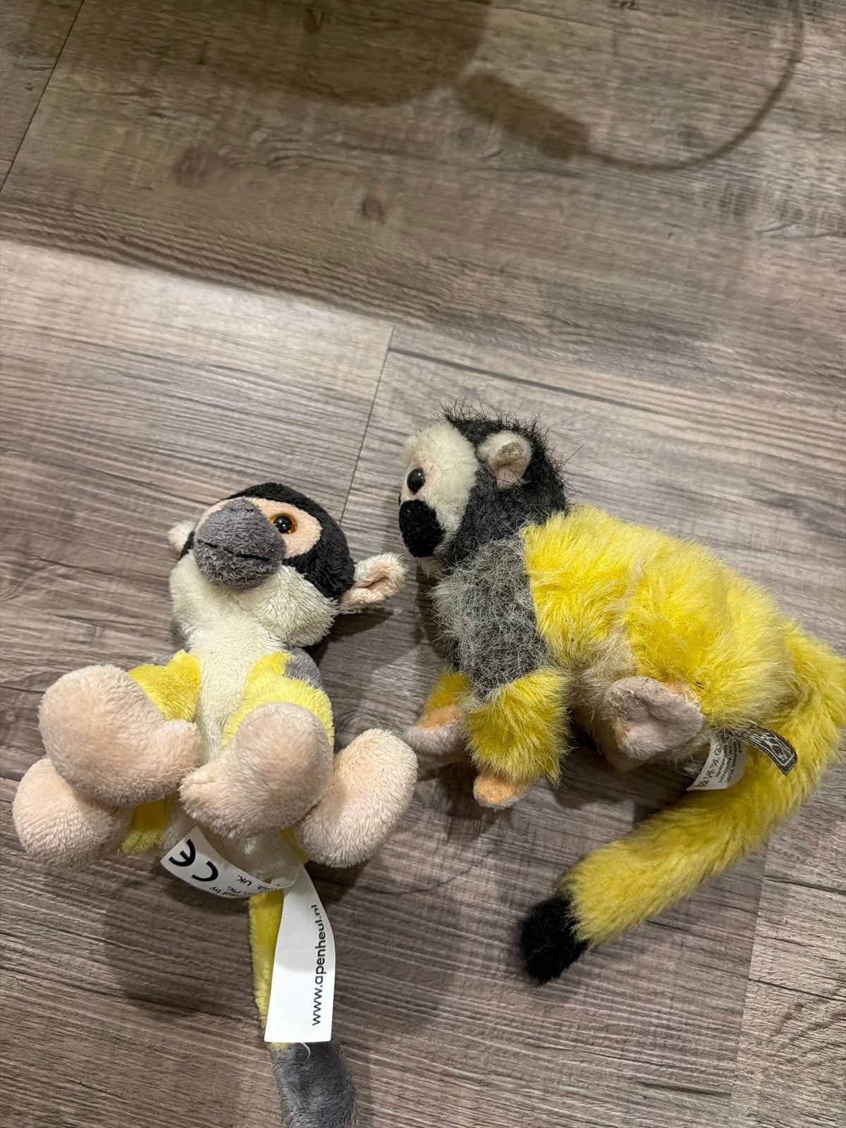 2 Apenheul knuffelaapjes, Overige merken, Ophalen of Verzenden, Middelgroot (20 tot 80 cm), Meerkleurig